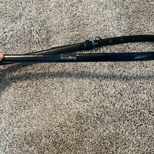 Miu Miu Navy Leather Belt